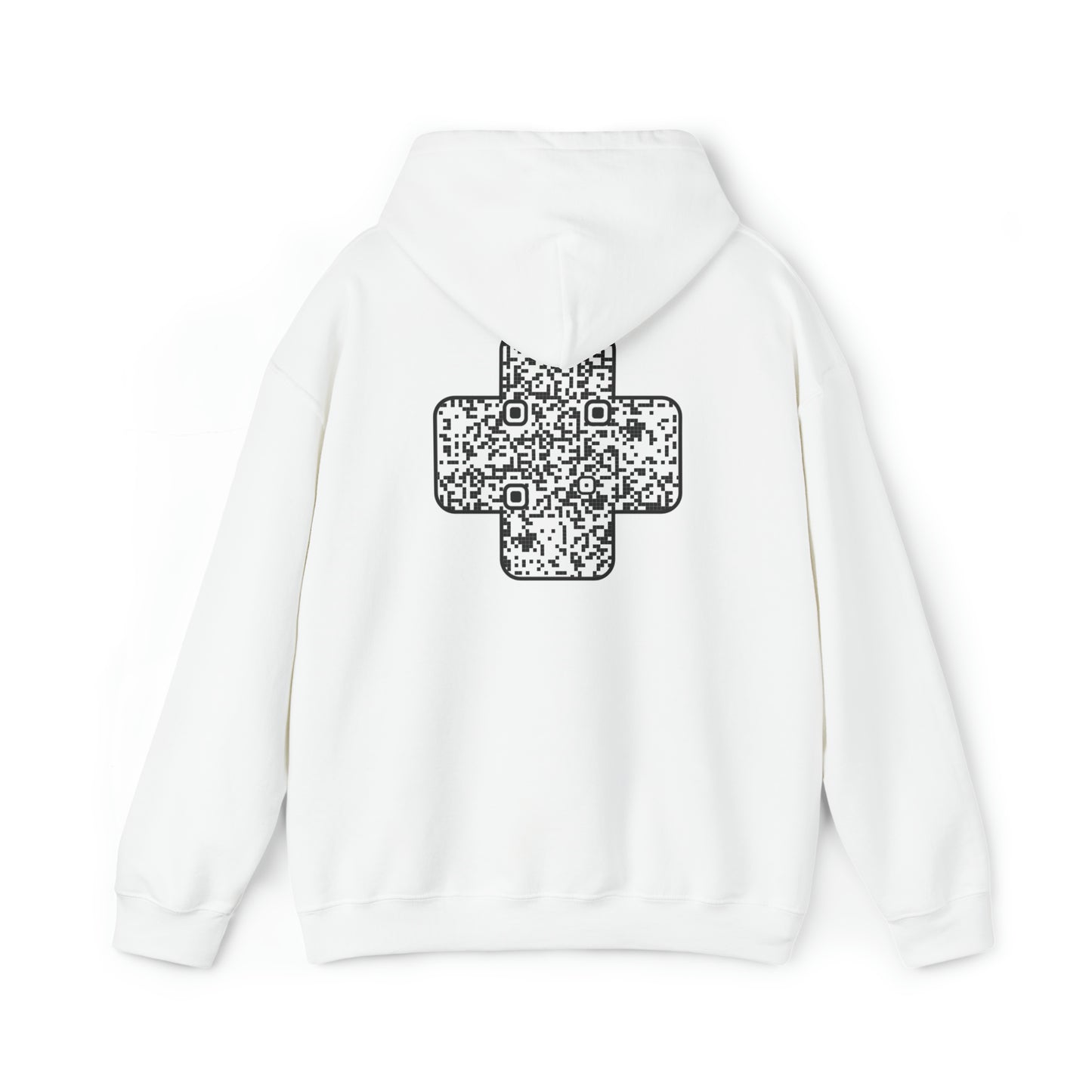 Black Cross custom QR code Unisex Heavy Blend Hoodie