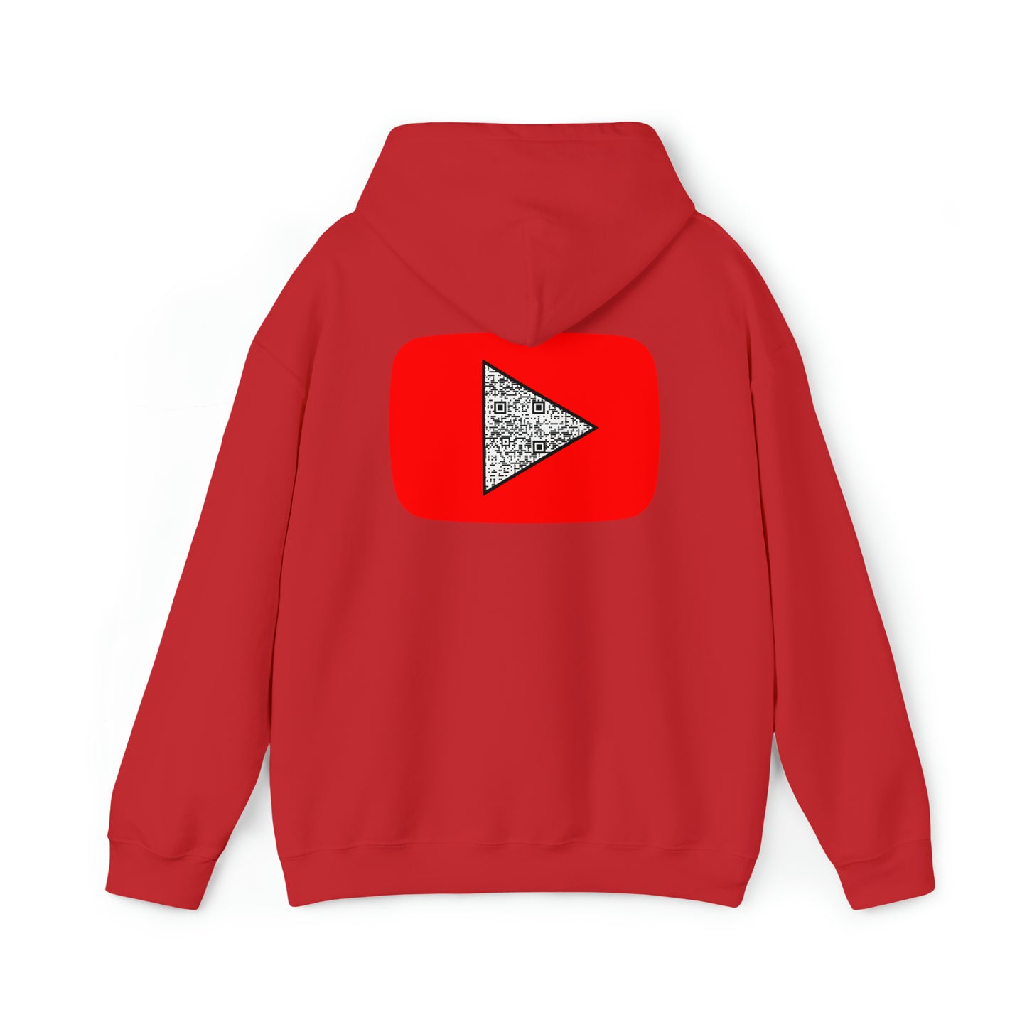 Red Youtube custom QR code Unisex Heavy Blend Hoodie