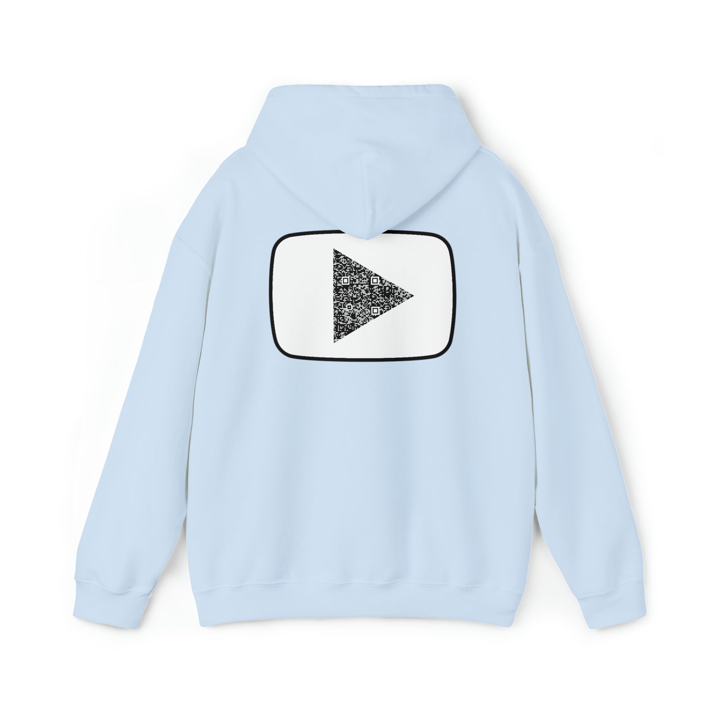 White Youtube custom QR code Unisex Heavy Blend Hoodie