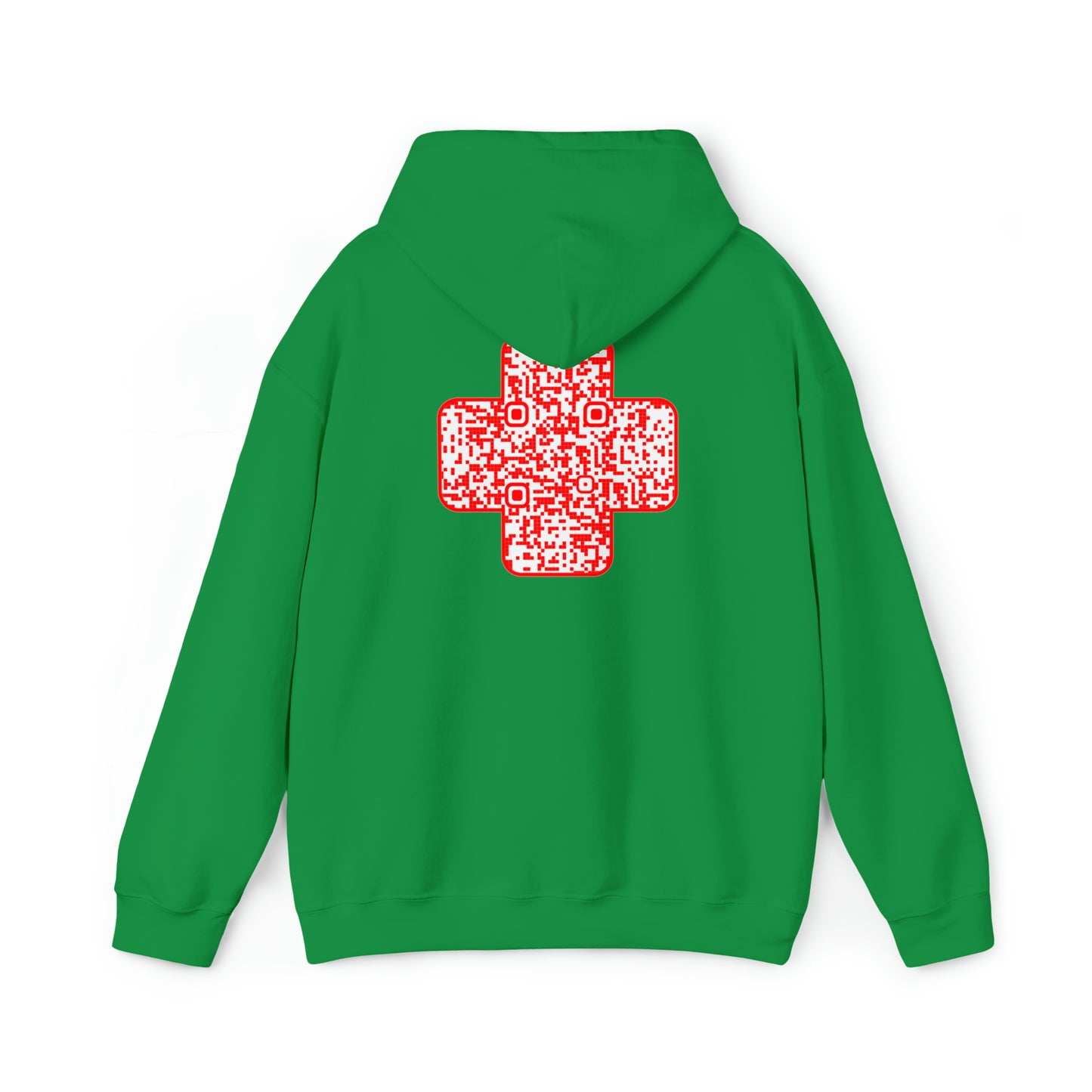 Red cross custom QR code Unisex Heavy Blend Hoodie