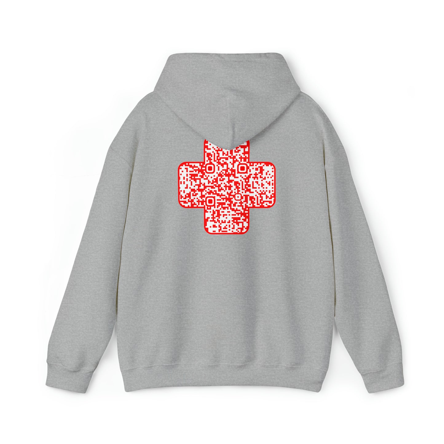 Red cross custom QR code Unisex Heavy Blend Hoodie