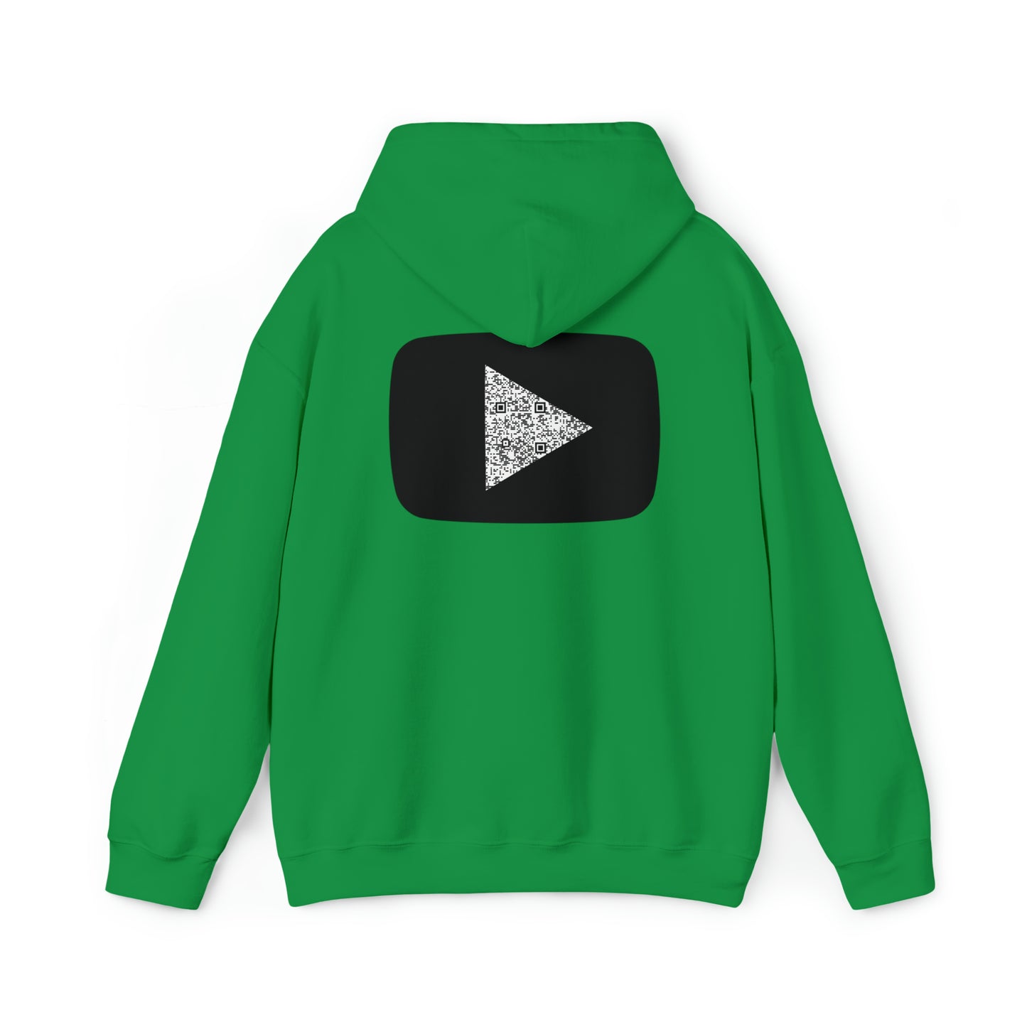 Black Youtube custom QR code Unisex Heavy Blend Hoodie