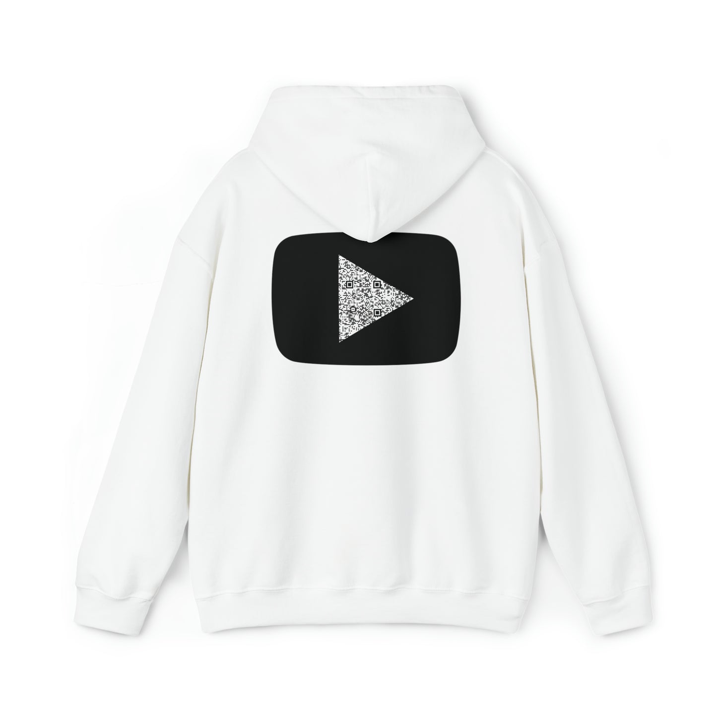 Black Youtube custom QR code Unisex Heavy Blend Hoodie