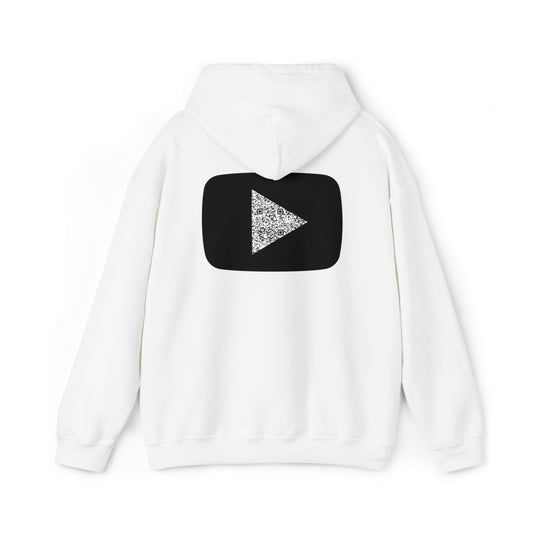 Black Youtube custom QR code Unisex Heavy Blend Hoodie