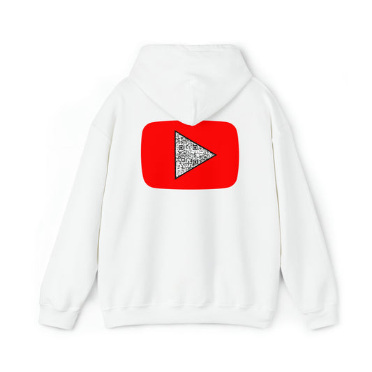 Red Youtube custom QR code Unisex Heavy Blend Hoodie