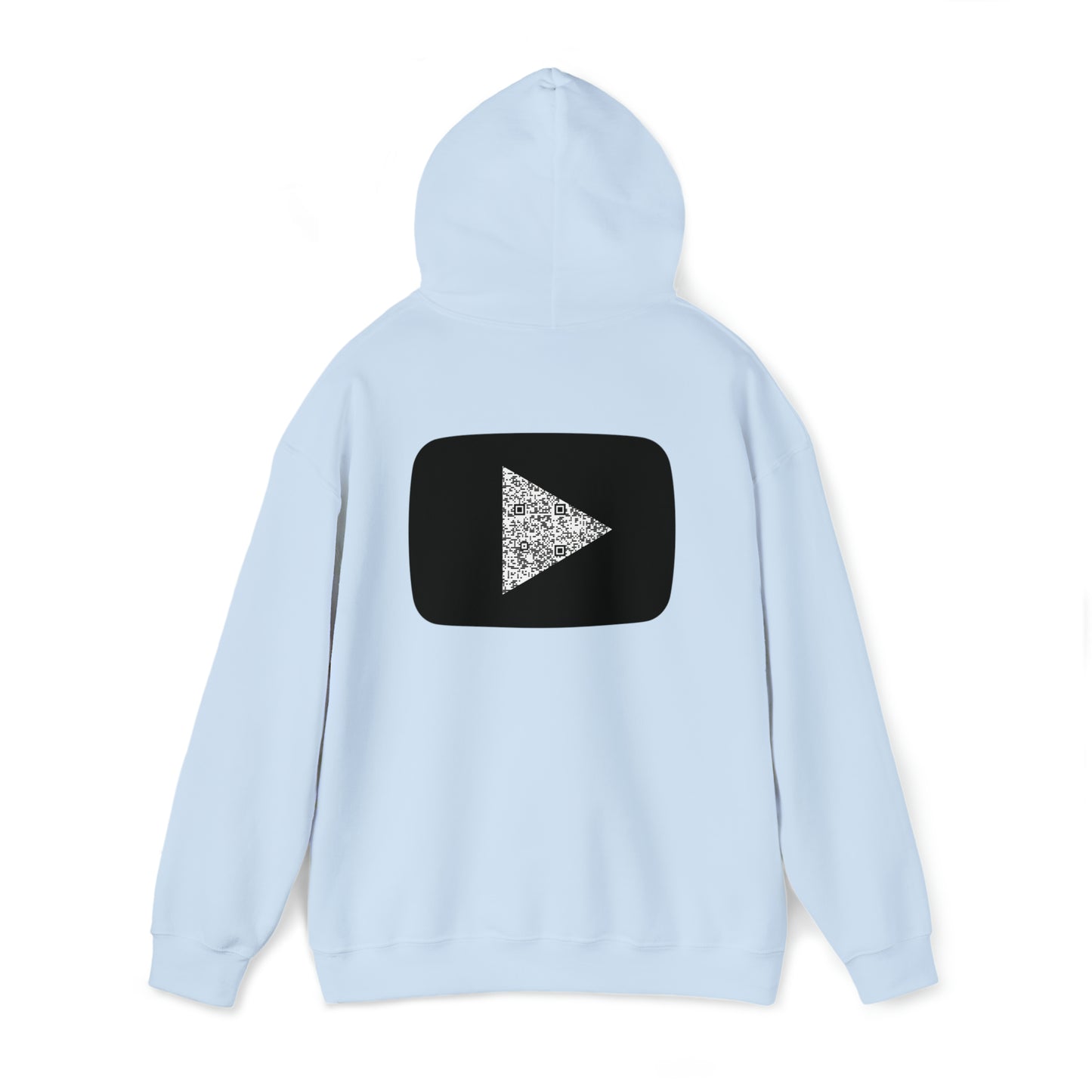 Black Youtube custom QR code Unisex Heavy Blend Hoodie