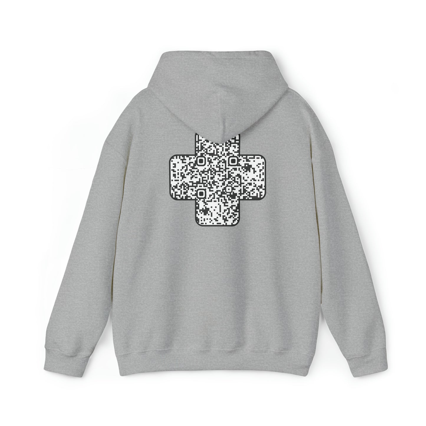 Black Cross custom QR code Unisex Heavy Blend Hoodie