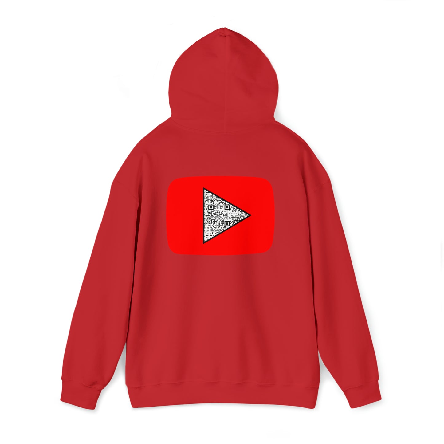 Red Youtube custom QR code Unisex Heavy Blend Hoodie