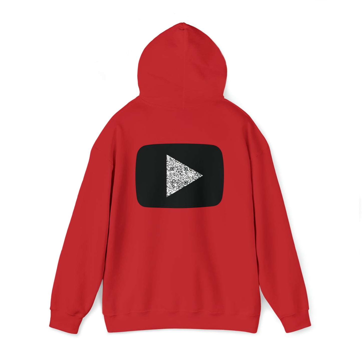 Black Youtube custom QR code Unisex Heavy Blend Hoodie