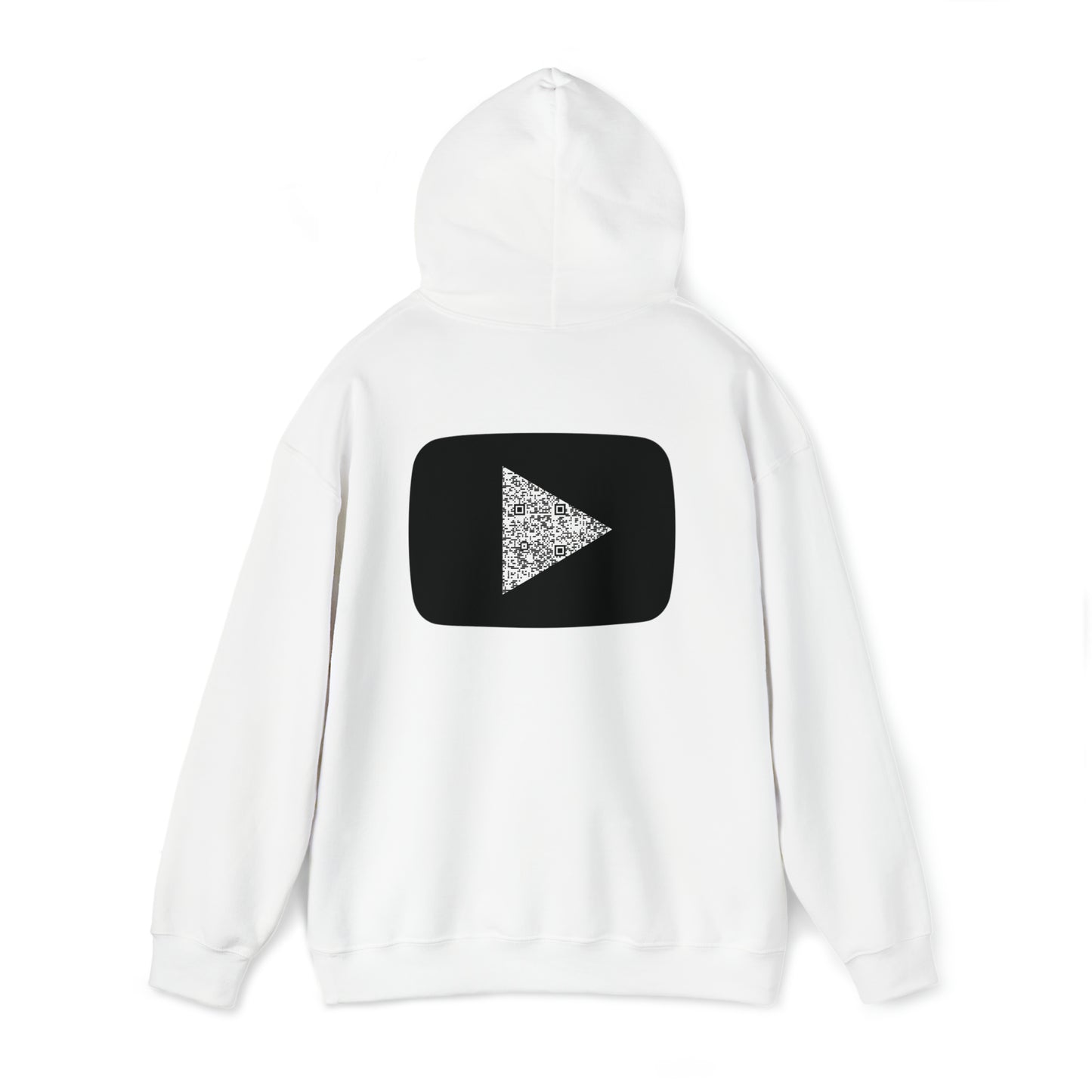 Black Youtube custom QR code Unisex Heavy Blend Hoodie