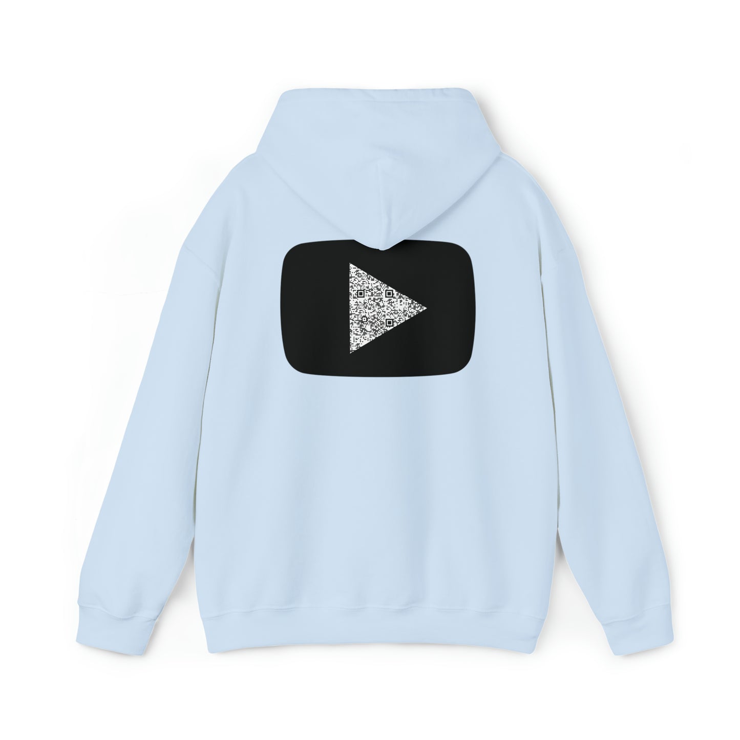 Black Youtube custom QR code Unisex Heavy Blend Hoodie