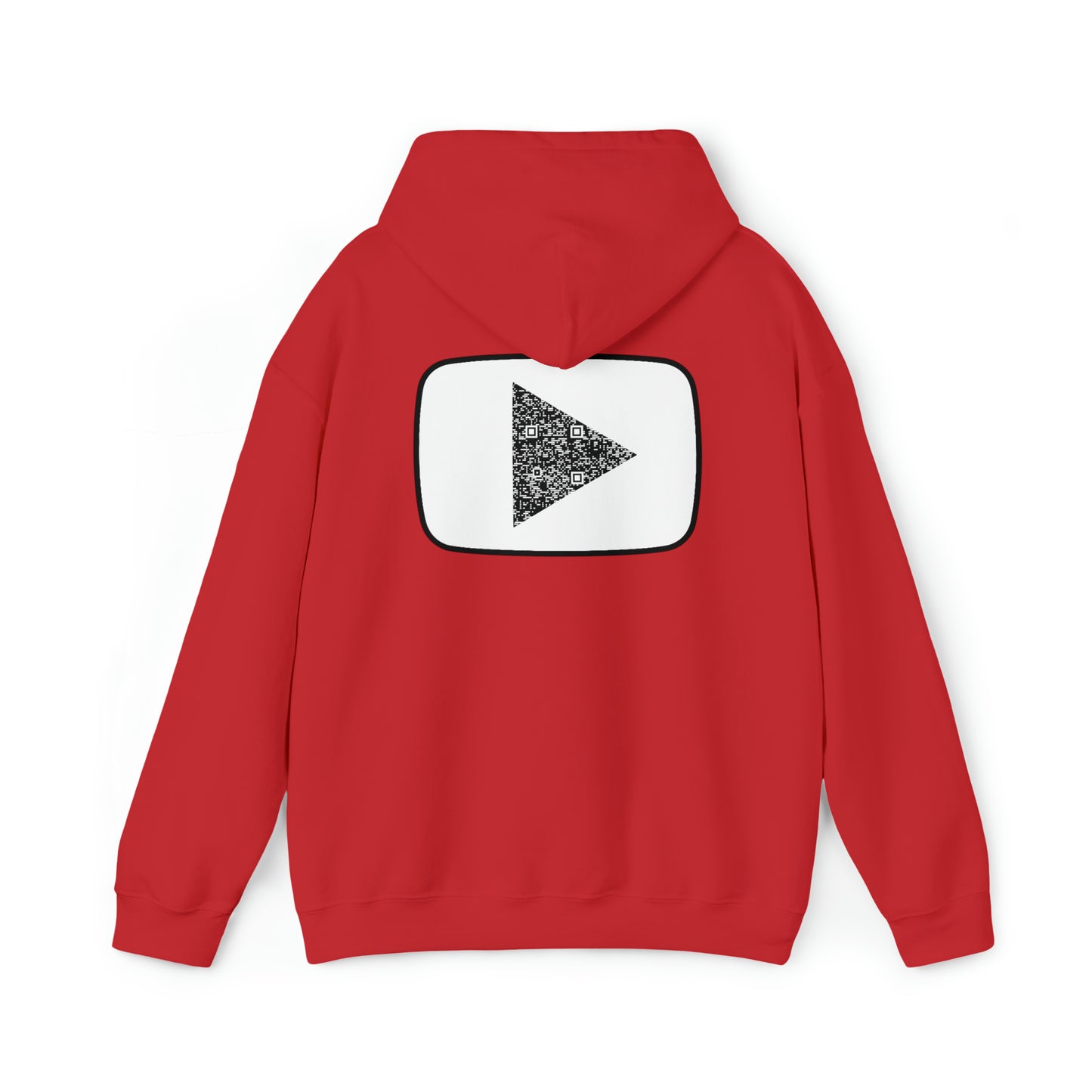 White Youtube custom QR code Unisex Heavy Blend Hoodie