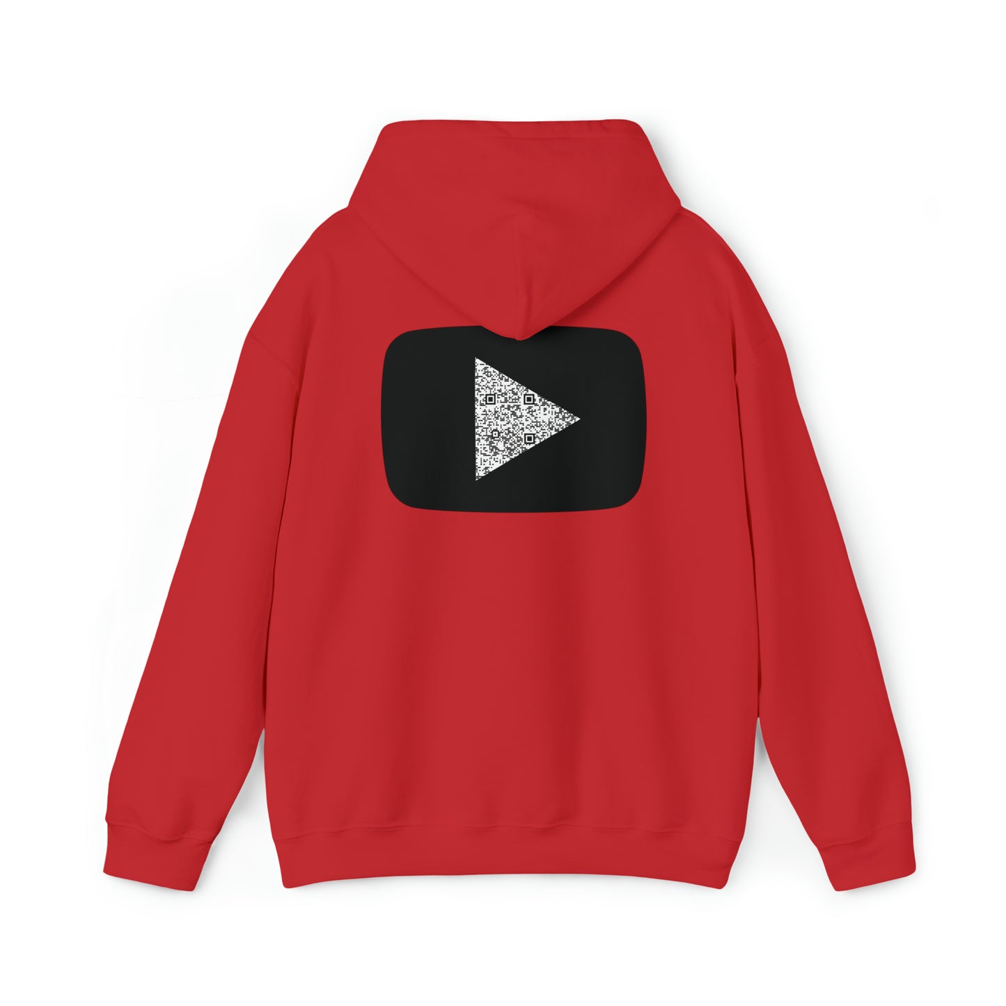 Black Youtube custom QR code Unisex Heavy Blend Hoodie